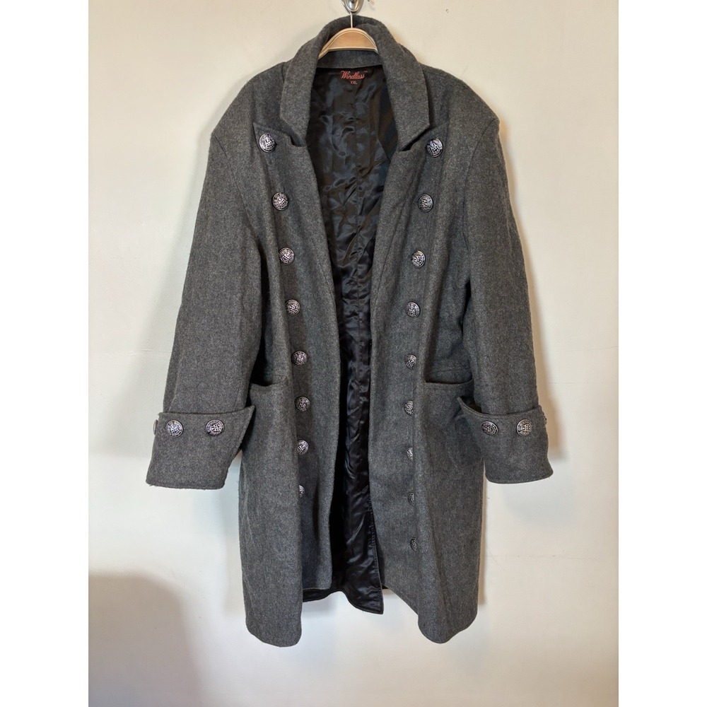 Windlass BUCCANEER Long Wool Blend Gray Steampunk Theater Cosplay Ren Fair XXL
